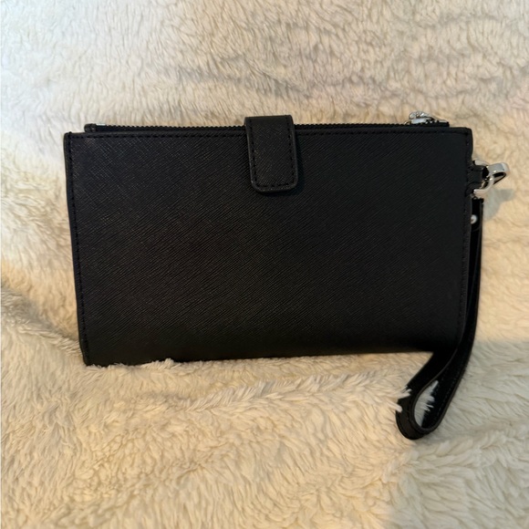 Michael Kors NWOT Jet Set Black Saffiano leather Wallet/Wristlet 7.5x4.5 - Picture 9 of 10
